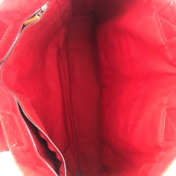 Authentic Hermès Fourre Tout MM Red canvas Tote - Picture 6 of 8